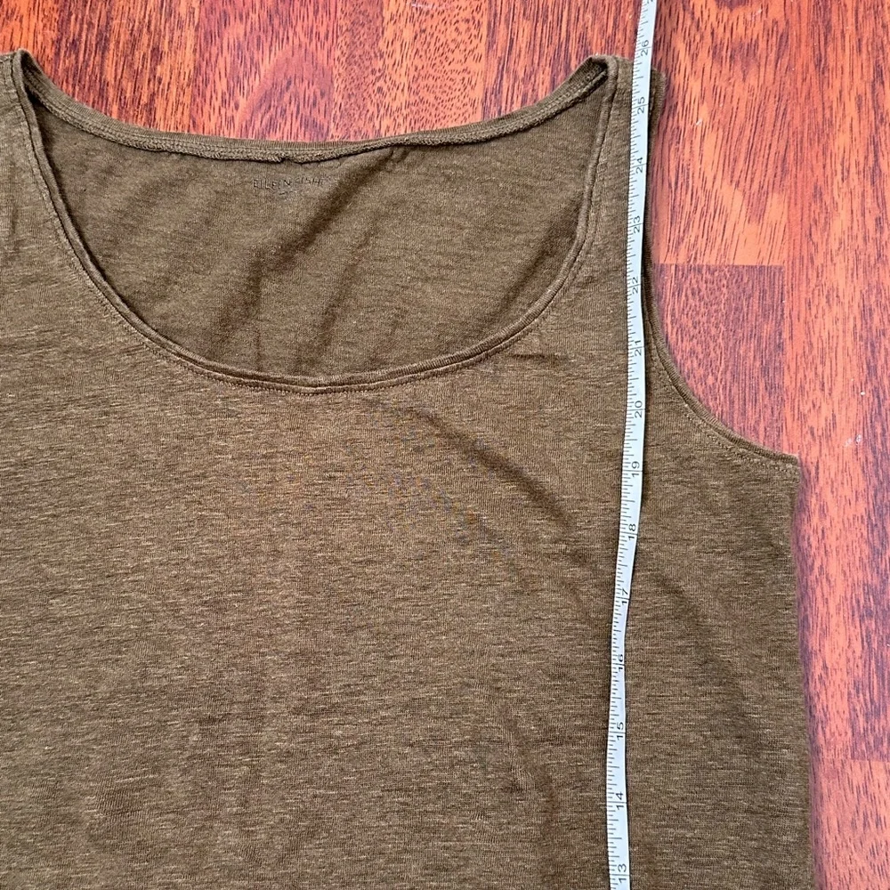 Eileen Fisher Earthy Brown  Organic Linen Tank Top - Picture 12 of 12